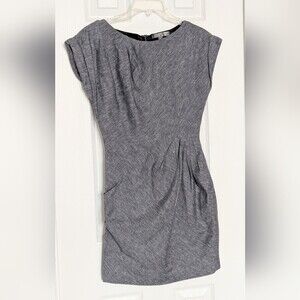 Love21 Women's (XS) Fully-Lined Sleeveless Blue Dress w/Pleats & Back Zipper